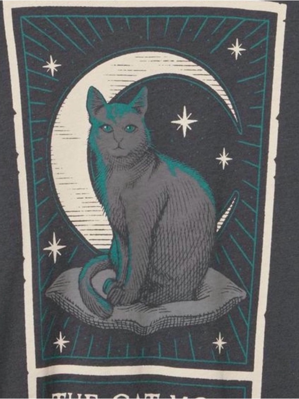 torrid Graphic Cat Mom Tee Grey with Teal Accents - Picture 2 of 5